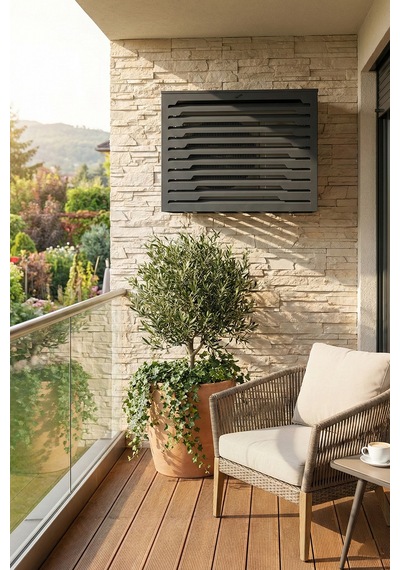 Klima Motoru/dış Ünite Gizleme/koruma Kafesi Xl 120x62x150 H Stage Antrasit