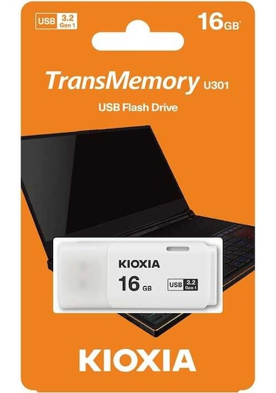 Kioxia TransMemory U301 16 GB USB 3.2 Gen 1 Flash Bellek
