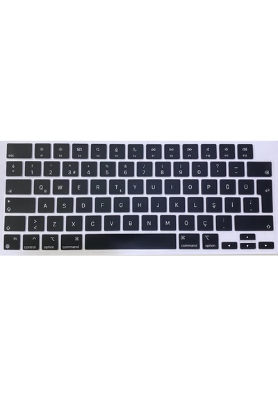 Apple Uyumlu MacBook Pro 14.2' 2021 A2442 M1 Silikon Klavye Koruyucu Türkçe