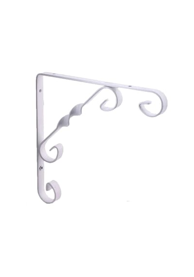 12 Adet Burgulu 20 x 20 cm Dekoratif Raf Altı Ayağı Konsol Beyaz