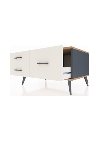 Kronos Şifonyer 3 Raflı 88x59x48 Antrasit-çam/aytaşı Çam/aytaşı
