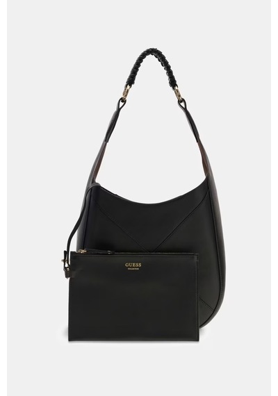 Guess Pauline Hobo Deri Kadın Omuz Çantası Hwzoaap6210 Siyah