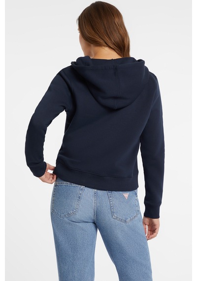 Guess Kadın Fermuarlı Sweatshirt - Lacivert Lacivert