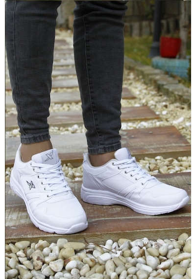 Letao Step Unisex Rahat Hafif Günlük Spor Yürüyüş Sneaker Ayakkabı Beyaz