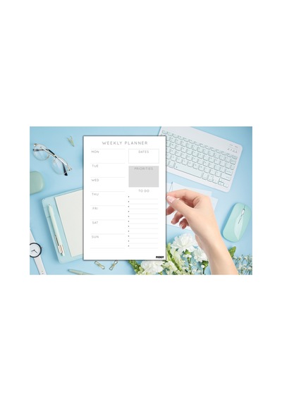 Haftalık Planlayıcı - A4 Ebat Yapılacaklar - 30 Yaprak - Weekly Planner - 0490 Çok Renkli