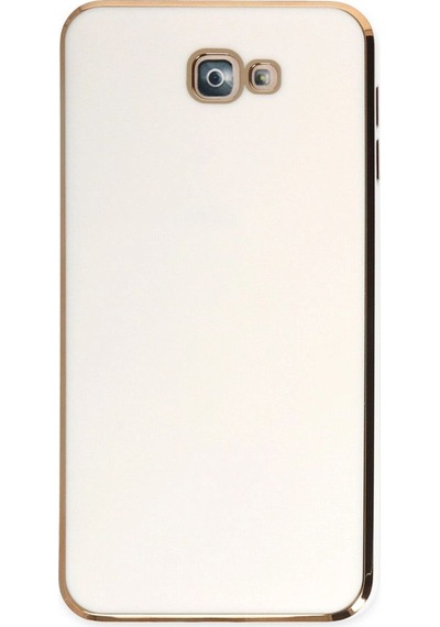 Samsung Galaxy Uyumlu J7 Prime Kılıf Volet Silikon - Beyaz