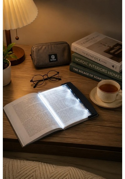 Led Kitap Okuma Işığı, Kitap Arasına Yerleştirilebilir İnce Okuma Lambası, Gece Okuma Ve Seyahat İçin Taşınabilir Aydınlatma Paneli