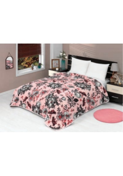 Mink Lacasa Lüks Vizon Tek Kişilik 1095 Pudra Battaniye 160X220