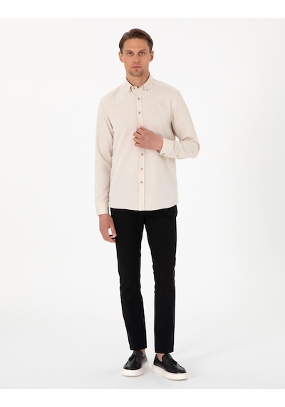 Pierre Cardin Erkek Bej Gömlek Desenli 50306996-vr011 Bej