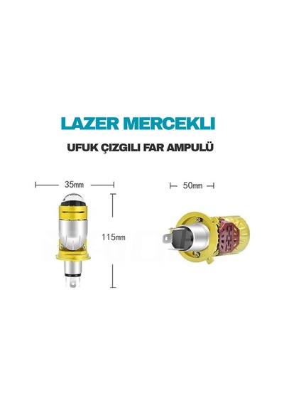Mazda 323 1989 - 1998 Lazer Mercekli Ufuk Çizgili Far Ampulü Araç Motosiklet Led Şimşek Etkili