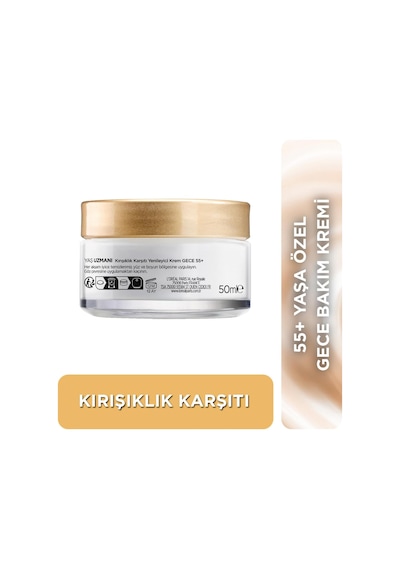 Tr Yaş Uzmanı 55+ Kırışıklık Karşıtı Yenileyici Gece Kremi