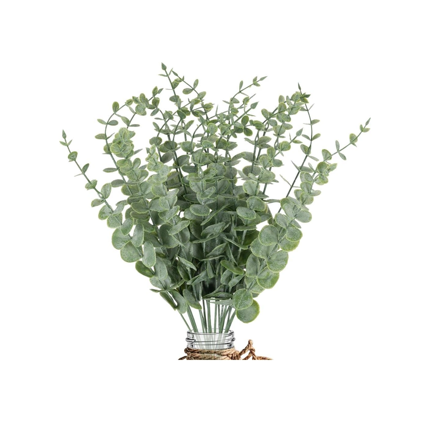 Yapay Çiçek Pastel Silikon Okaliptus 42cm 5dallı Demet Eucalyptus Yeşil