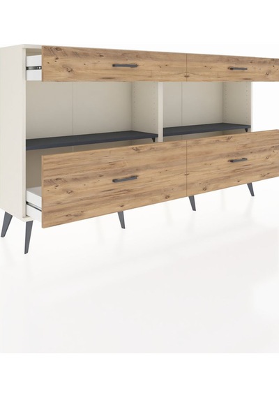 Arges Konsol 2 Raflı 4 Çekmeceli 176x30x99 Aytaşı-antrasit/çam Aytaşı-antrasit/çam Arges Konsol 2 Raflı 4 Çekmeceli 176x30x99 Aytaşı-antrasit/çam Aytaşı-antrasit/çam