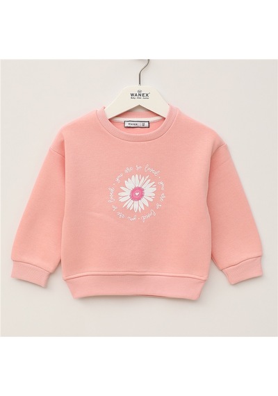 Wanex Kız Çocuk Uzun Kol Kalın Sweat - 32609 Mor
