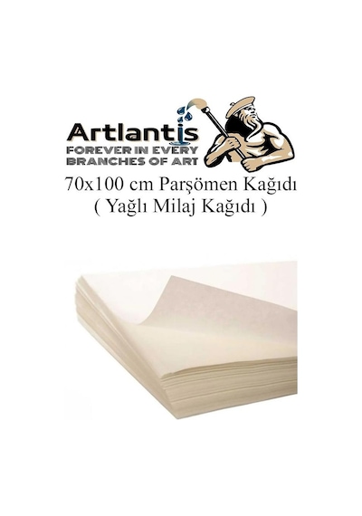 Parşömen Kağıdı Milaj Kağıdı 70x100 Cm 5 Adet Yağlı Çizim Kağıdı Parşumen İnce Kopya Kağıdı