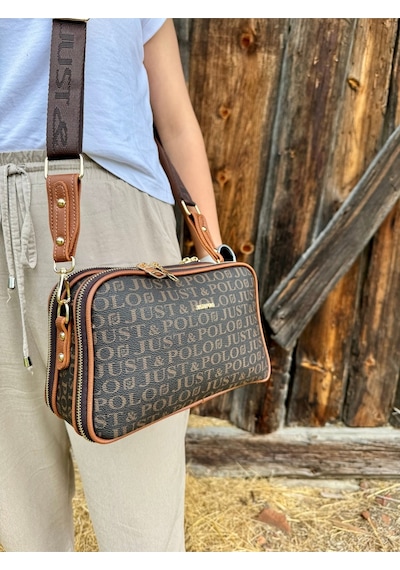 Just Polo Günlük Kombinlere Uygun Kadın Omuz Çantası 6011mh Kahve Camel