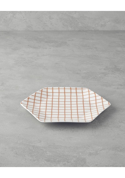 Cella Bone Porselen Servis Tabağı 23 Cm Turuncu Çok Renkli