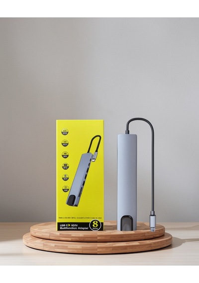 Type-c Dönüştürücü, 2xusb3.0, Sd/ms, 4k Hdmı, Rj45, Profesyonel Kullanım