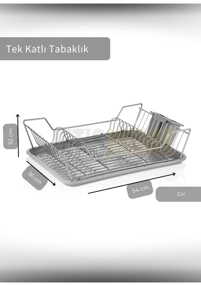 Jet's Home Tek Katlı Bulas Iklık Tezgah U Stu Tabaklık Bpa Free Bulas Ik Sepeti Gri Gri