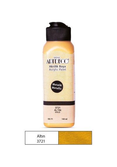 Artdeco Metalik Akrilik Boya 140 Ml 3721 Altın
