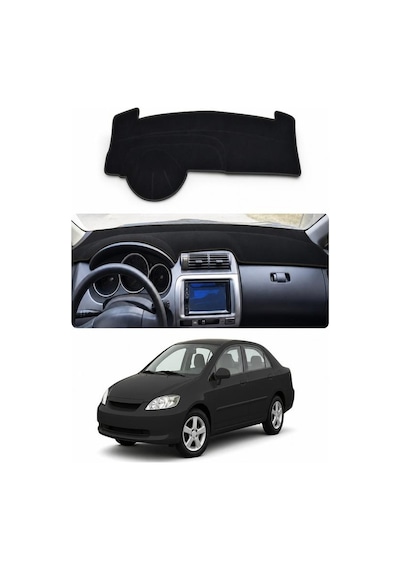Honda - City 2002-2008 Uyumlu Torpido Koruma Kılıfı - Siyah Şeritli