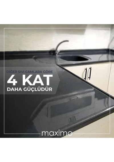 Bianca Maximo Solvent Bazlı Parlak Sıvı Cam 500 Ml Ve Kadife Vernik Rulosu Seti