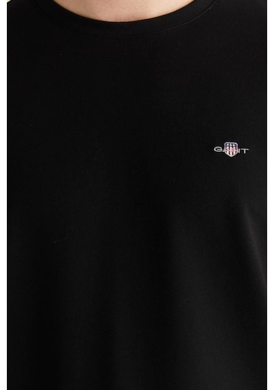 Gant Erkek Siyah Bisiklet Yaka Regular Fit Logolu T-shirt-14830