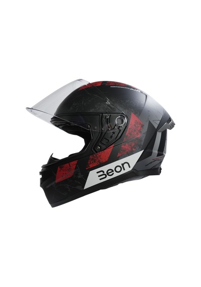 Beon B-507 FF03 Full Face Motosiklet Kaskı Gri Kırmızı Siyah