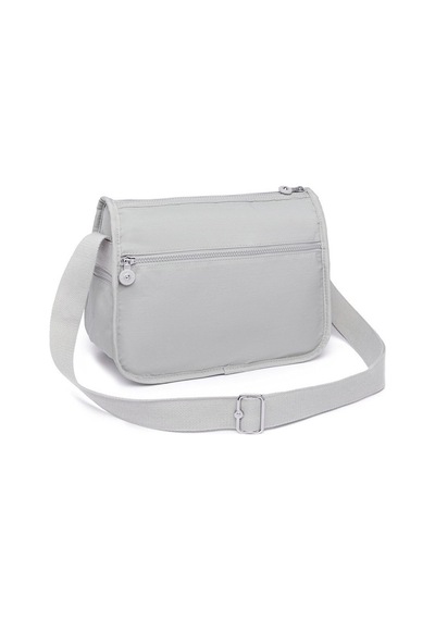 Smart Bags 1128 Krınkle Kumaş Postacı Çantası (Açık Gri) Açık Gri