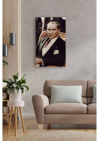 Doğal Taş Tablo - Atatürk Tablosu - Duvar Dekoru 30x50cm