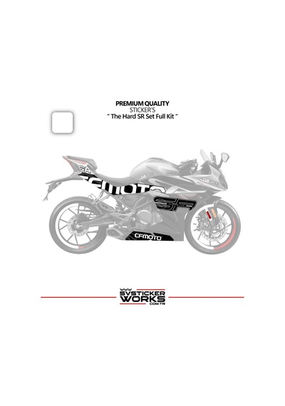 Cfmoto 250sr The Hard Sr Sticker Set Etiket Modeli Yüksek Kalite Set Jant Kaplama Hediyeli 31529299