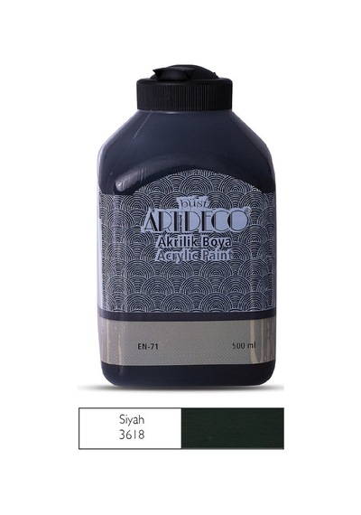 Artdeco Akrilik Boya 500ml Siyah - 2 Adet 0020 Siyah