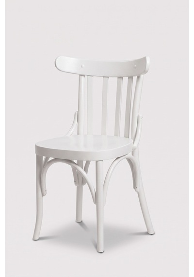 Clara Retro Thonet Kolçaklı Ahşap Sandalye Beyaz