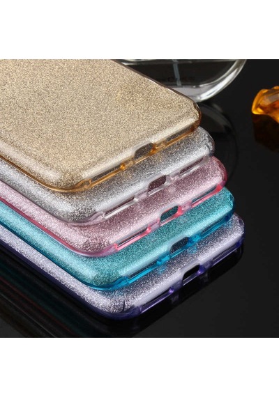 Apple Uyumlu iPhone 8 Plus Kılıf Zore Shining Silikon Mavi