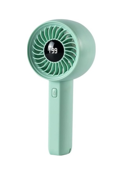 Mini,taşınabilir,şarjlı, Led Göstergeli El Fanı Yeşil Zb162y Diğer