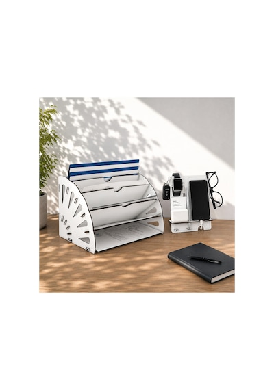 Quarter Masaüstü Organizer Ve Telefon Standı 2'li Set Ahşap Dosya Düzenleyici Dekoratif Dairesel Evrak Rafı Beyaz - 901034195 Beyaz Quarter Masaüstü Organizer Ve Telefon Standı 2'li Set Ahşap Dosya Düzenleyici Dekoratif Dairesel Evrak Rafı Beyaz - 901034195 Beyaz