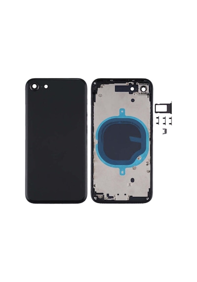 Apple Uyumlu iPhone Se 2020 Kasa Boş Kamera Lensi Çerçeli Sim Kart Tepsisi Yan Tuşlarla İnd08932
