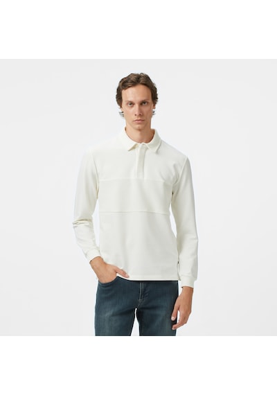 Nautica Erkek Krem Classic Fit Uzun Kollu Polo Yaka T-shirt Çizgili K57307t Krem