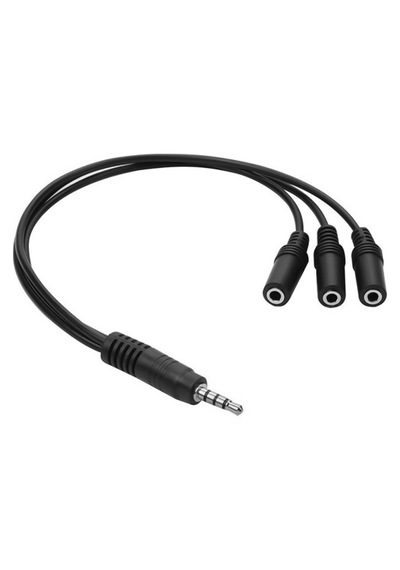 3.5 Mm Stereo Erkek 3 Boğum / 3x3.5 Mm Stereo Dişi 5+1 Kablo.