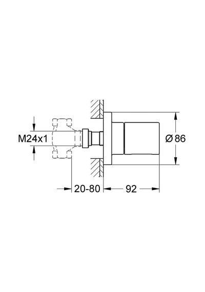 Grohe Grohtherm 3000 Cosmopolitan Ankastre Stop Valf - 19470000 Diğer