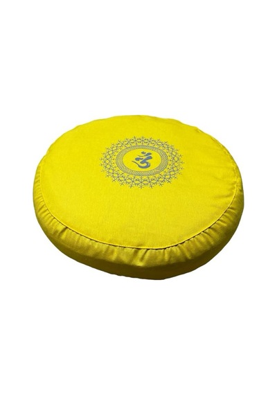 Remege Mandala Baskılı Kabuk Dolgulu Meditasyon Minderi Sarı Sr2 Sarı