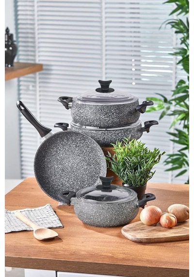 Taç Mastercook Tombik 7 Parça Seti Gri