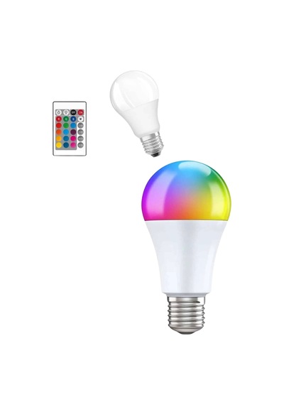 Ayarlanabilir Parlaklık Rgb Led Ampul Beyaz Lamba Ve Renkli Ampul Çok Renkli