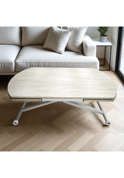Oval Yan Baştan Açılır Akıllı Masa Üst Tabla Mdf Yüksekliği Ayarlanabilir Pratik Traverten Oval Yan Baştan Açılır Akıllı Masa Üst Tabla Mdf Yüksekliği Ayarlanabilir Pratik Traverten