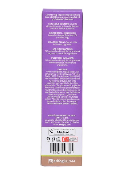 Lavanta Yağı 20ml %100 Saf Lavender Oil Pure Lavandula Angustifolia Herb Oil Diğer