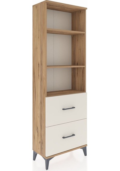 Arges Dolap 3 Raflı 2 Çekmeceli 60x30x182 Çam-aytaşı Çam