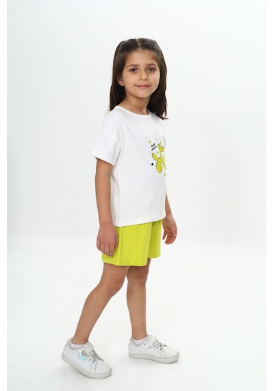 Toontoy Kids Toontoy Kız Çocuk Anımal Balon Baskılı Şortlu Takım Çok Renkli