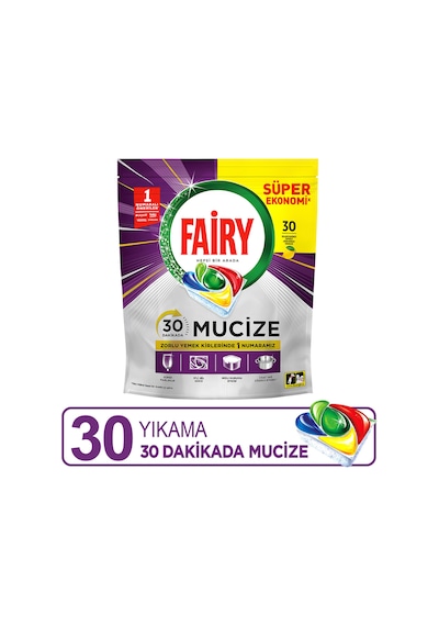 Mucize Bulaşık Makinesi Deterjanı Kapsülü/tableti 30 Yıkama
