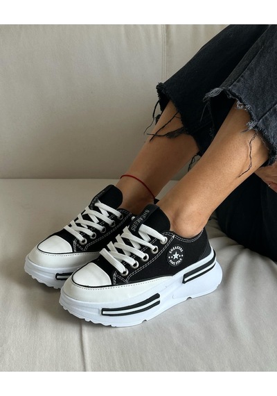 White Line Prens 120 Kadın Sneaker Ayakkabı Siyah Siyah