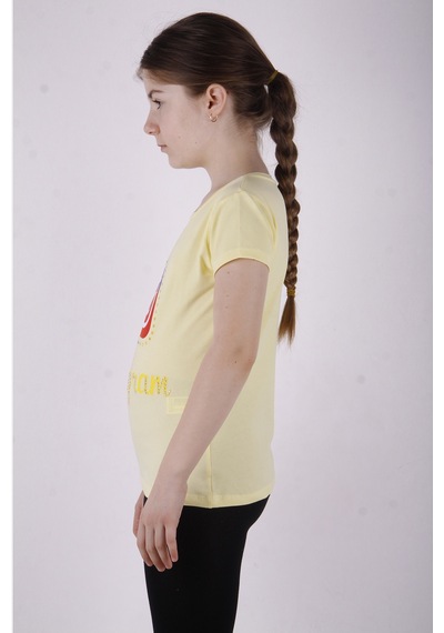 Toontoy Kids Toontoy Kız Çocuk Insagram Baskılı Tişört Sarı